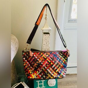 Classic Genuine Leather Multi Color Hobo Bag